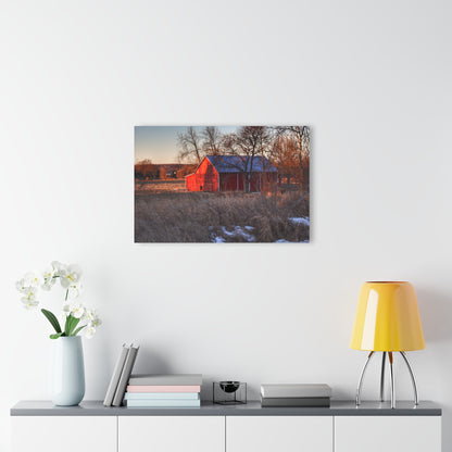 Barn Boutique Modern Farmhouse Acrylic Wall Print| Early Spring on Mount Morris Road I