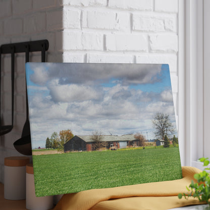 U R There Photography Rescue Road Rusted Shack Rustic Farmhouse Tempered-Glass Cutting Board