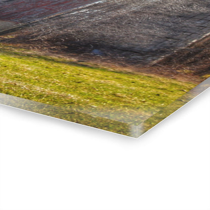 U R There Photography M-15 Red Rustic Farmhouse Acrylic Wall Print