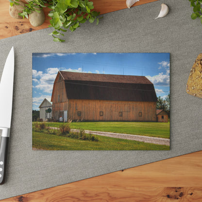 U R There Photography Bristol Gold Rustic Farmhouse Tempered-Glass Cutting Board