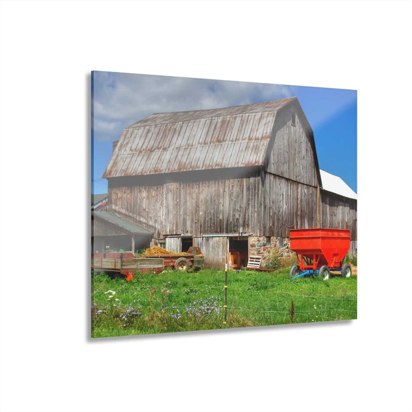 U R There Photography Kings Mill Grey Rustic Farmhouse Acrylic Wall Print