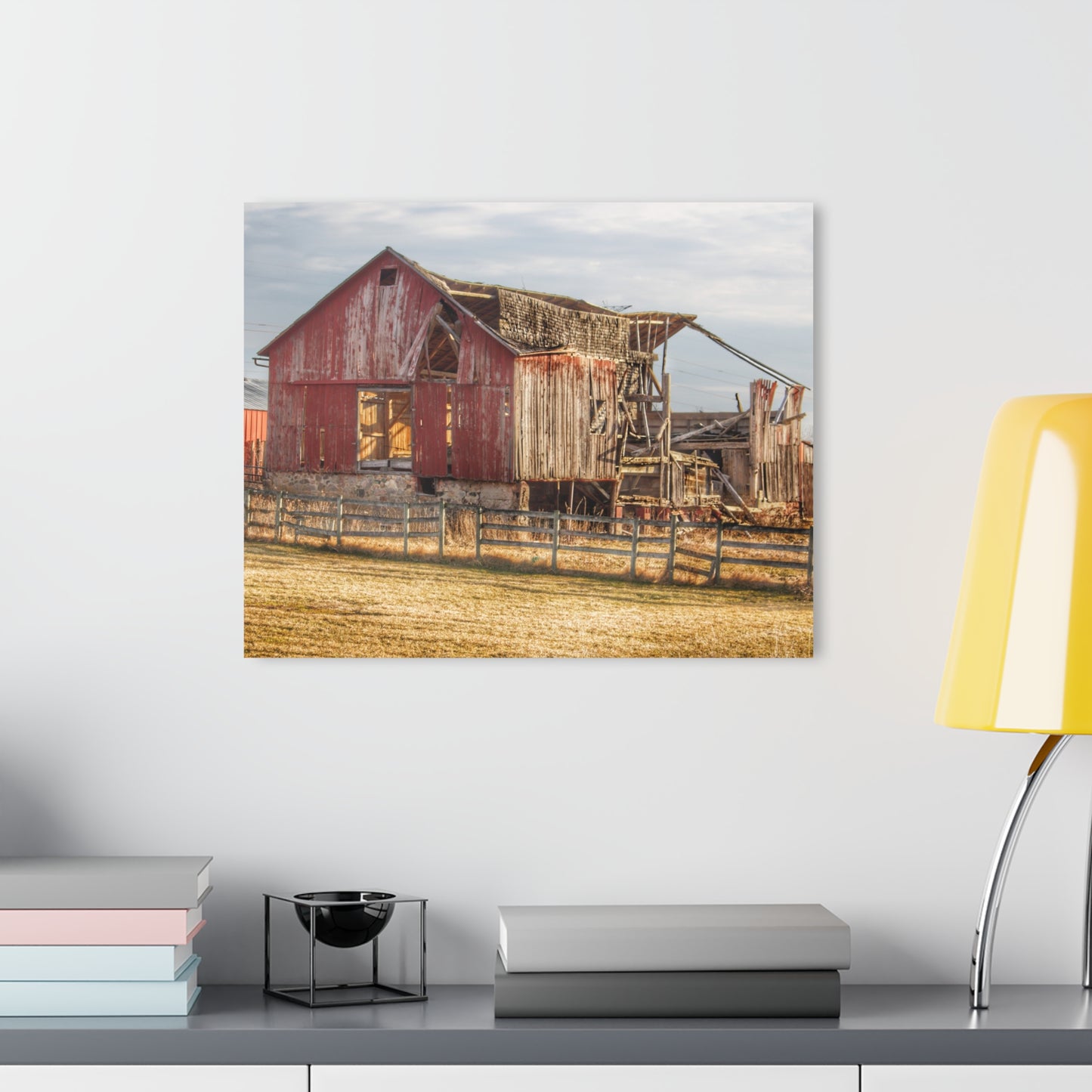 U R There Photography Irish Road Old Red Rustic Farmhouse Acrylic Wall Print