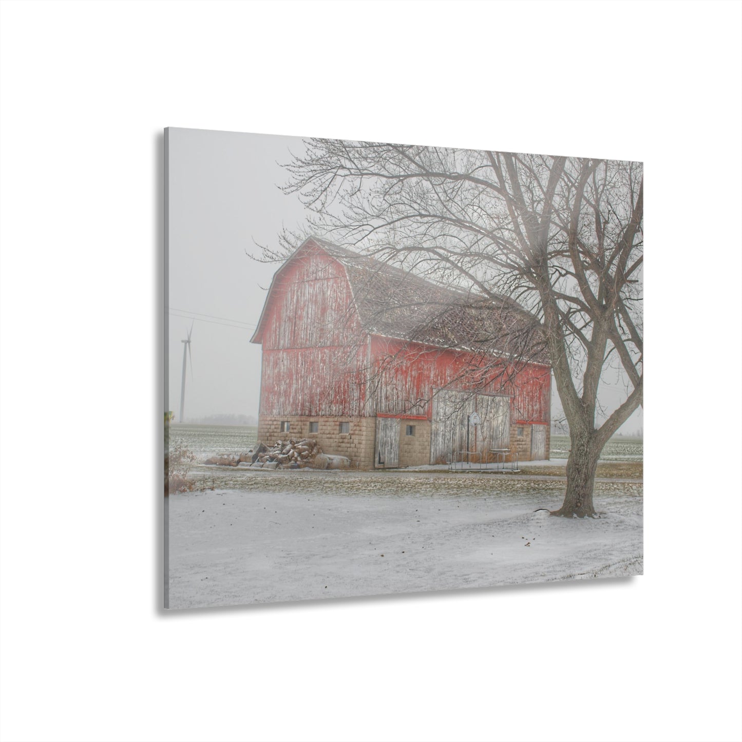 U R There Photography Cumber Road Red I Rustic Farmhouse Acrylic Wall Print