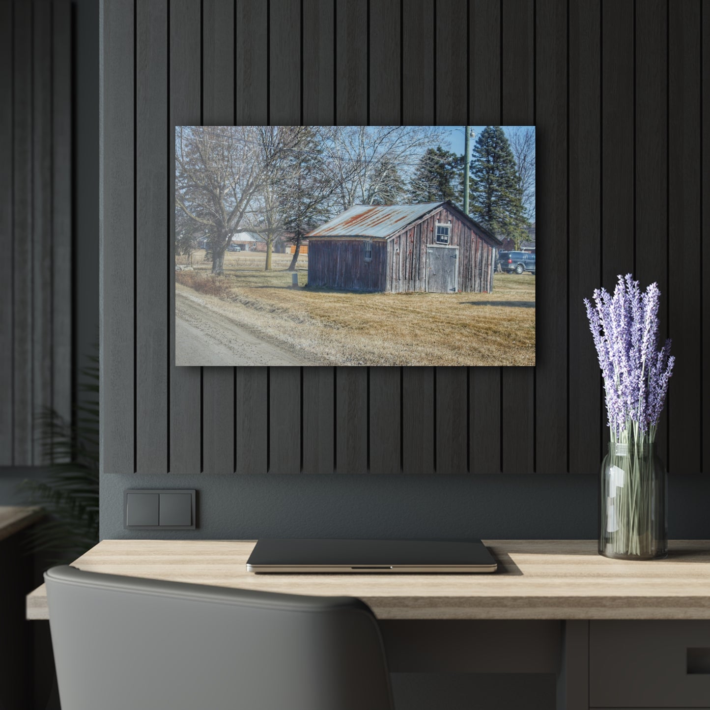 Ray Center Roadside Shack Rustic Farmhouse Acrylic Wall Print