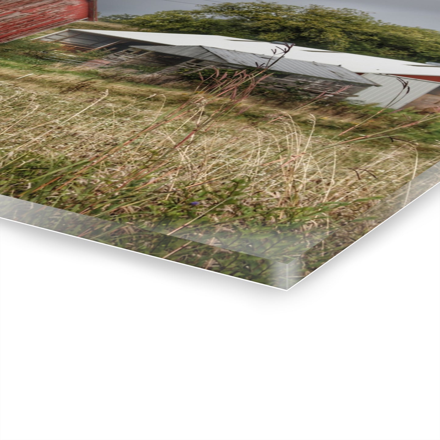 U R There Photography North Lake Road Red II Rustic Farmhouse Acrylic Wall Print