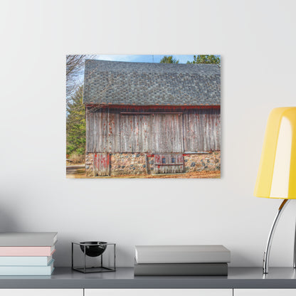 U R There Photography Leix Road Stone Red Rustic Farmhouse Acrylic Wall Print
