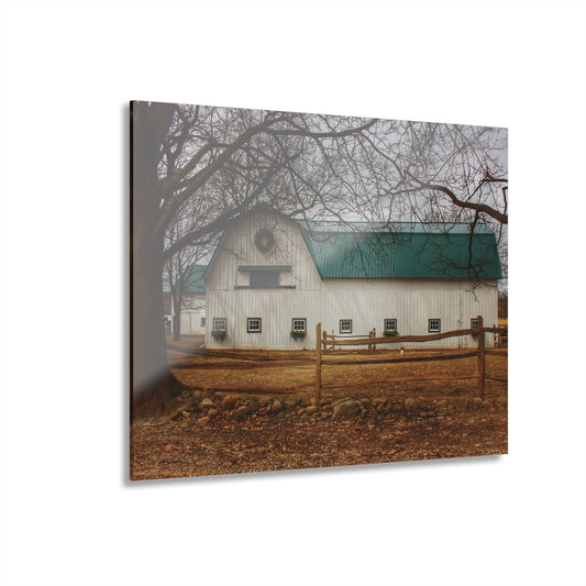 U R There Photography Wilder Road White Rustic Farmhouse Acrylic Wall Print