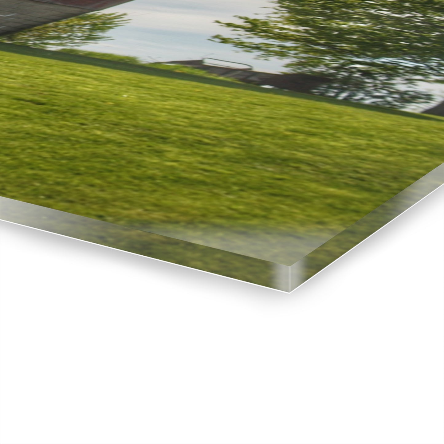 U R There Photography Mertz Road Quilted Red Rustic Farmhouse Acrylic Wall Print