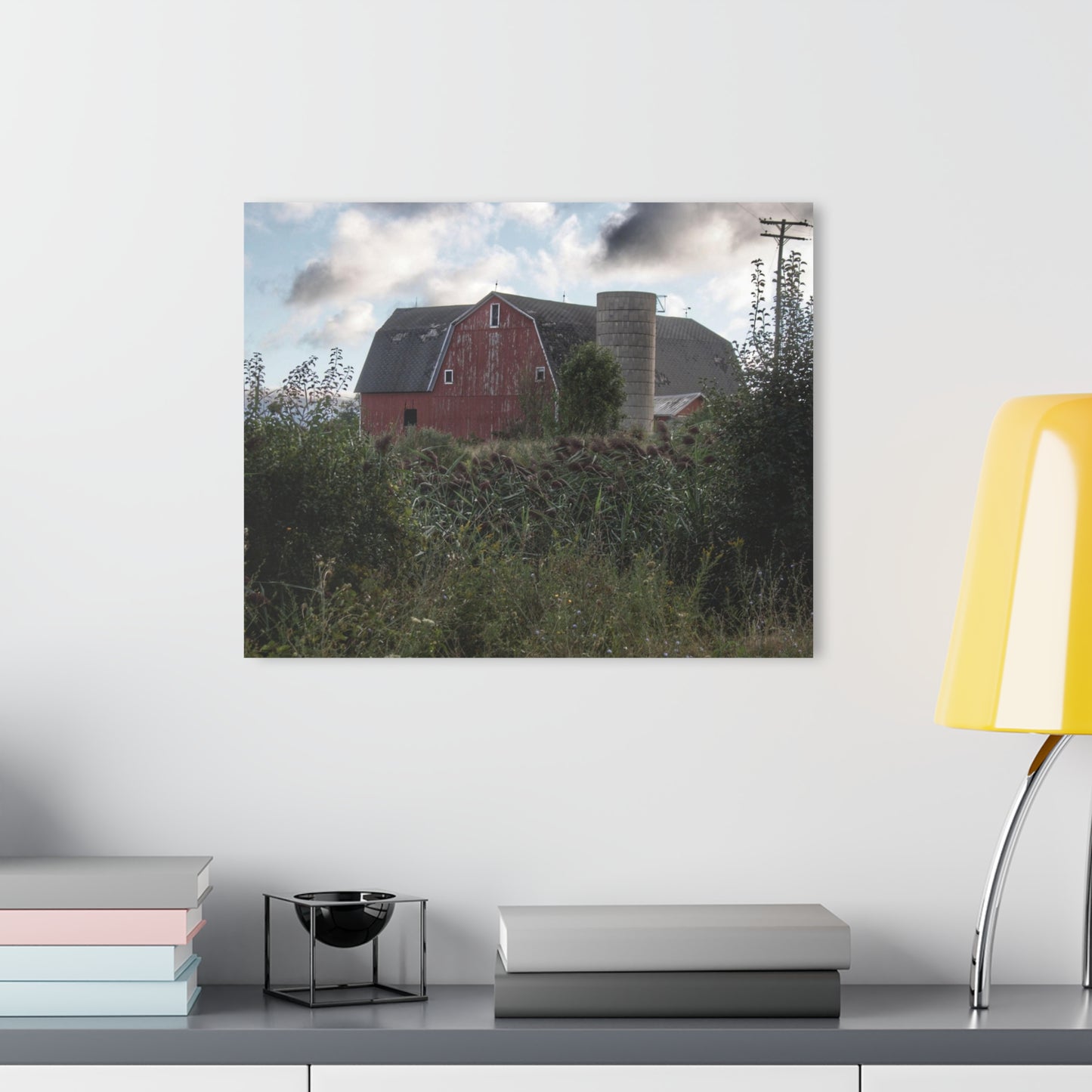 U R There Photography Greenwood Road Red II Rustic Farmhouse Acrylic Wall Print