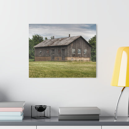 U R There Photography West Tuscola Road Grey Shack Rustic Farmhouse Acrylic Wall Print