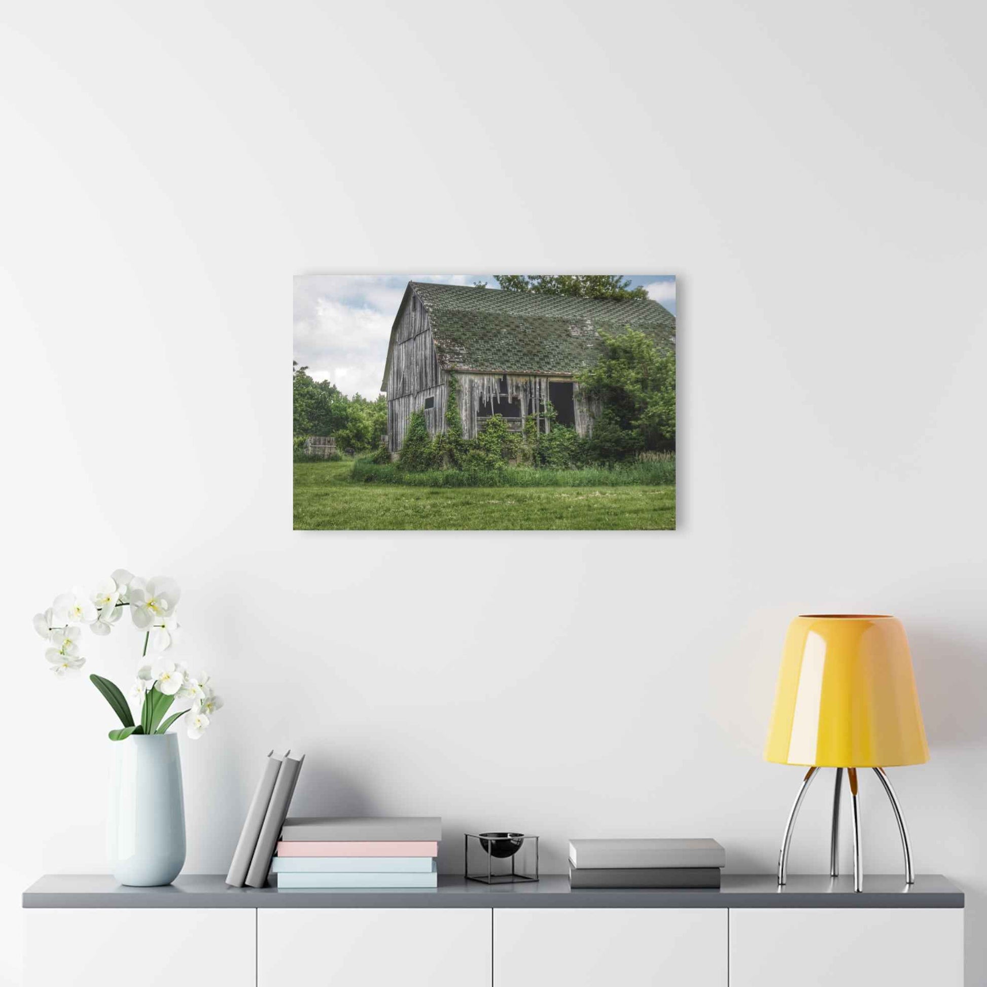 U R There Photography Hunters Creek Forgotten Grey Rustic Farmhouse Acrylic Wall Print
