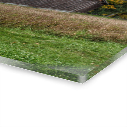 U R There Photography Mount Morris Road Grey in the Fall Rustic Farmhouse Acrylic Wall Print