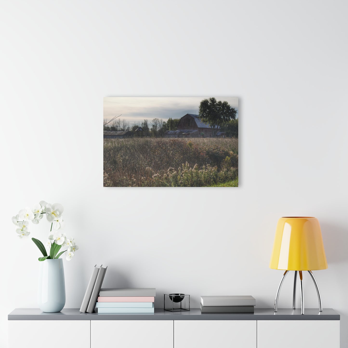 U R There Photography Brown City Road Red Rustic Farmhouse Acrylic Wall Print
