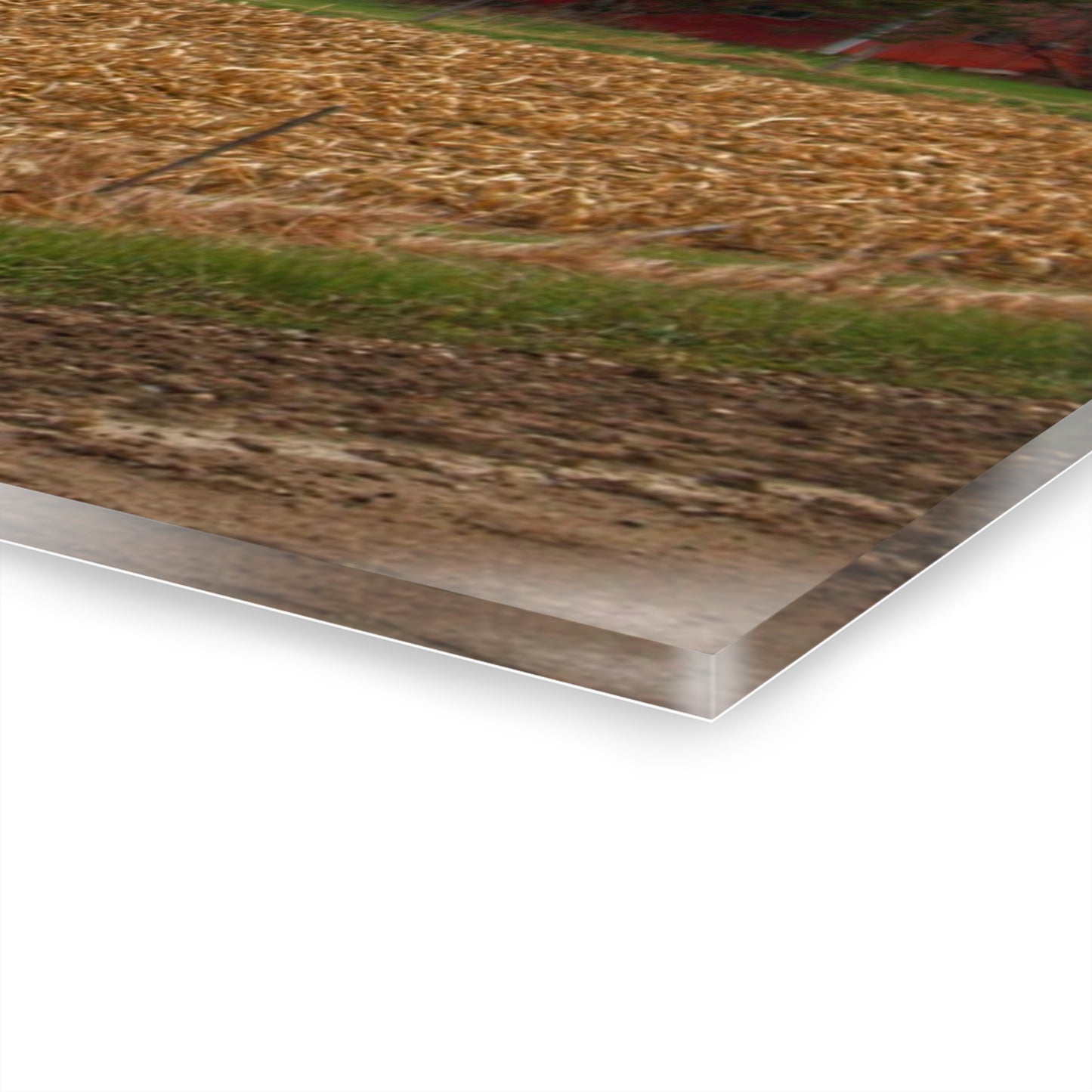 U R There Photography Dryden Road Gable Grey and Silo Rustic Farmhouse Acrylic Wall Print