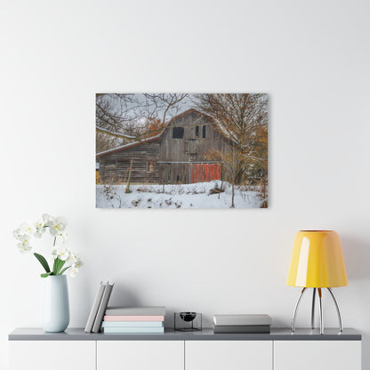 U R There Photography Hayes Road Grey in Winter I Rustic Farmhouse Acrylic Wall Print