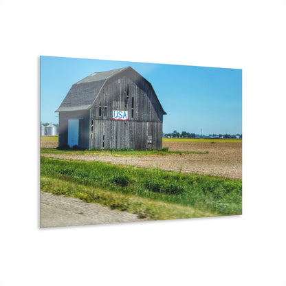U R There Photography Unionville M-25 USA Grey Rustic Farmhouse Acrylic Wall Print