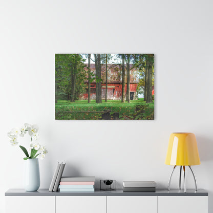 U R There Photography LeValley Falling Red Rustic Farmhouse Acrylic Wall Print