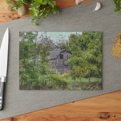 U R There Photography Hayes Road Hidden I Rustic Farmhouse Tempered-Glass Cutting Board