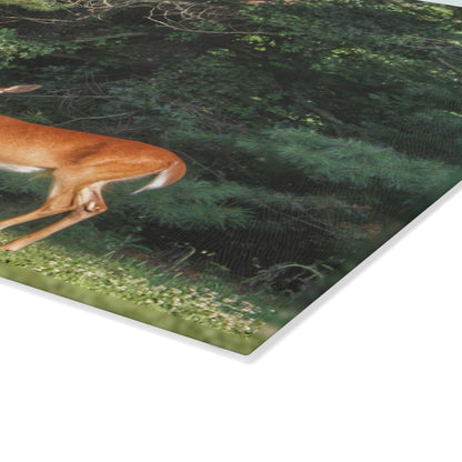U R There Photography Mitchell Road Doe Rustic Farmhouse Tempered-Glass Cutting Board