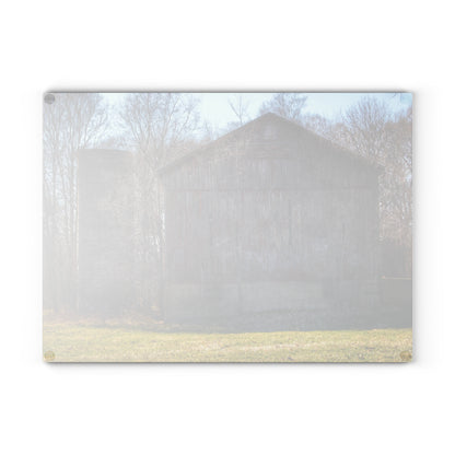 U R There Photography M-15 Red Rustic Farmhouse Tempered-Glass Cutting Board