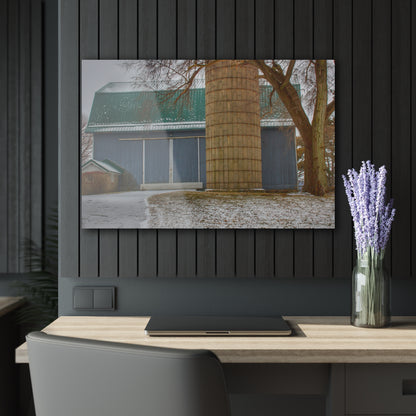 U R There Photography Hollow Corners Grey and Silo Rustic Farmhouse Acrylic Wall Print