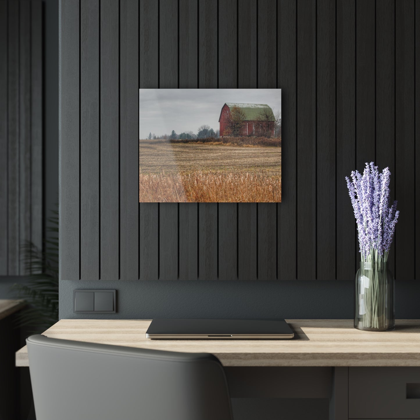 U R There Photography Bowers Road Red IV Rustic Farmhouse Acrylic Wall Print