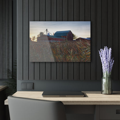 U R There Photography Haines Road Hidden Reds Rustic Farmhouse Acrylic Wall Print