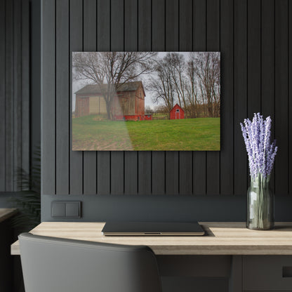 U R There Photography Lake George Red II Rustic Farmhouse Acrylic Wall Print