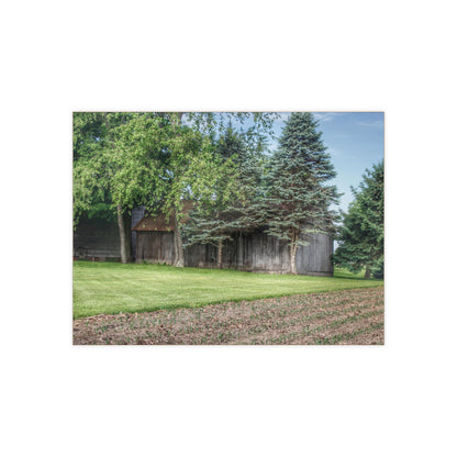 U R There Photography Barkley Road Greys II Rustic Farmhouse Decorative Ceramic Tile