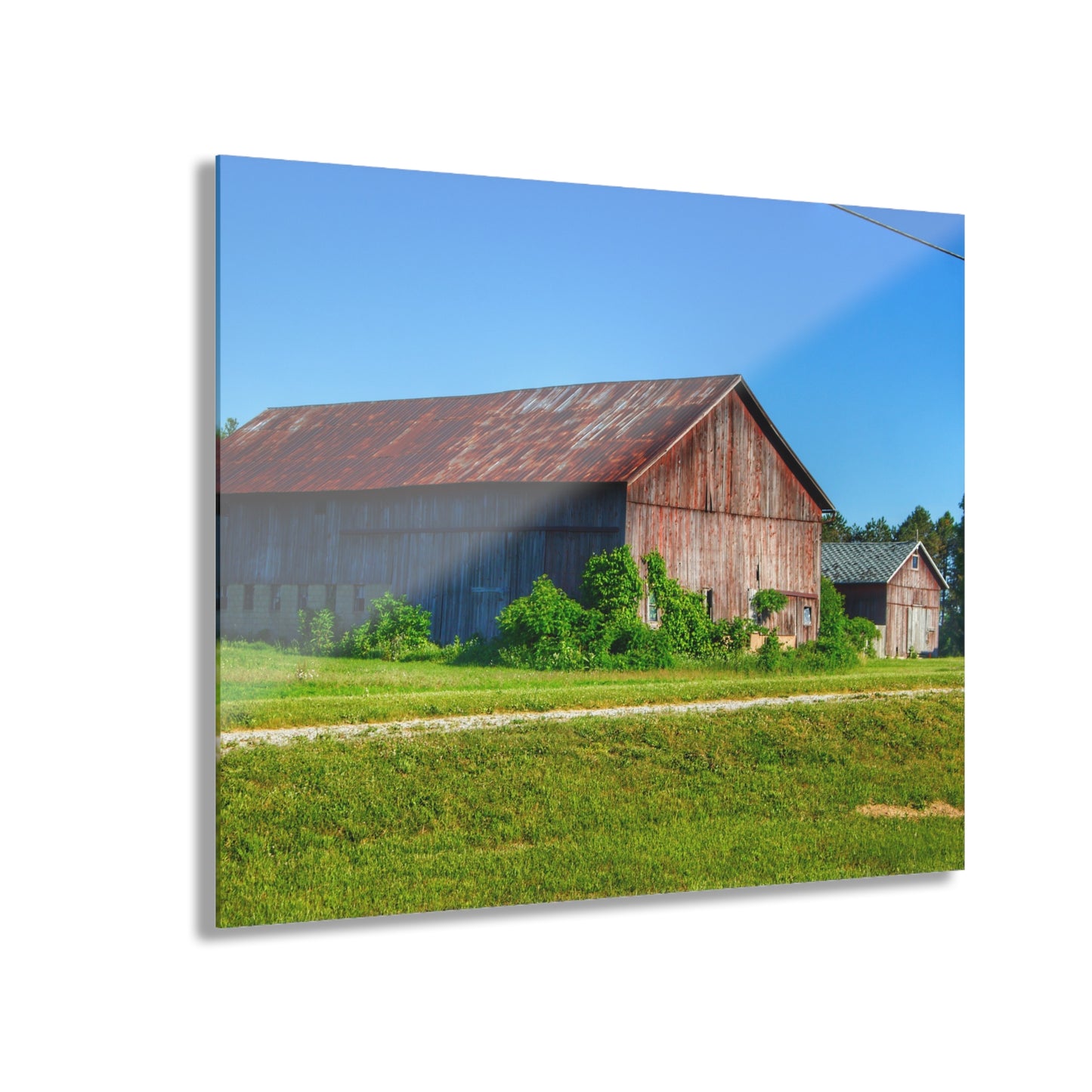 U R There Photography Otisville Rusted Reds Rustic Farmhouse Acrylic Wall Print
