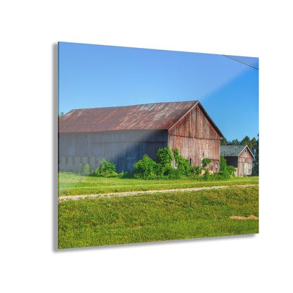 U R There Photography Otisville Rusted Reds Rustic Farmhouse Acrylic Wall Print