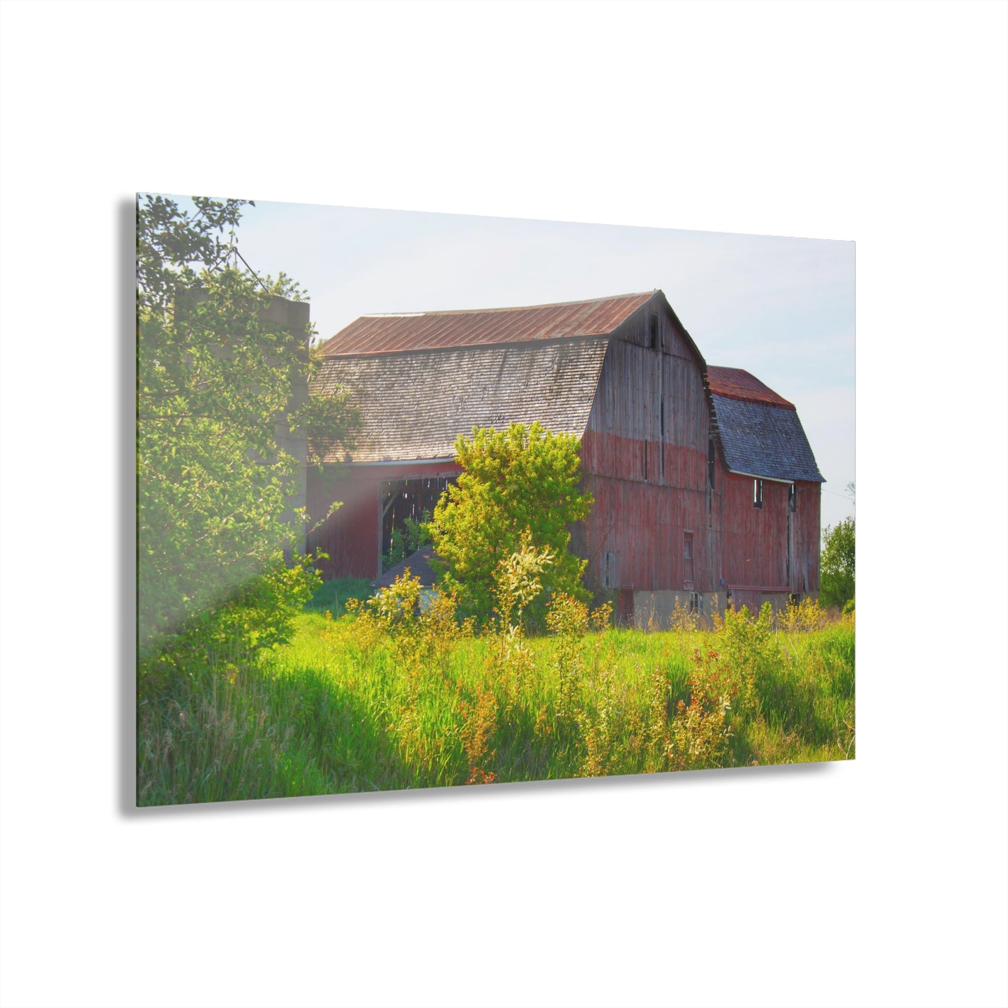 U R There Photography Leslie Road Red II Rustic Farmhouse Acrylic Wall Print
