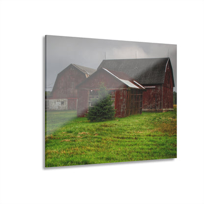 U R There Photography Winslow Road Reds Rustic Farmhouse Acrylic Wall Print