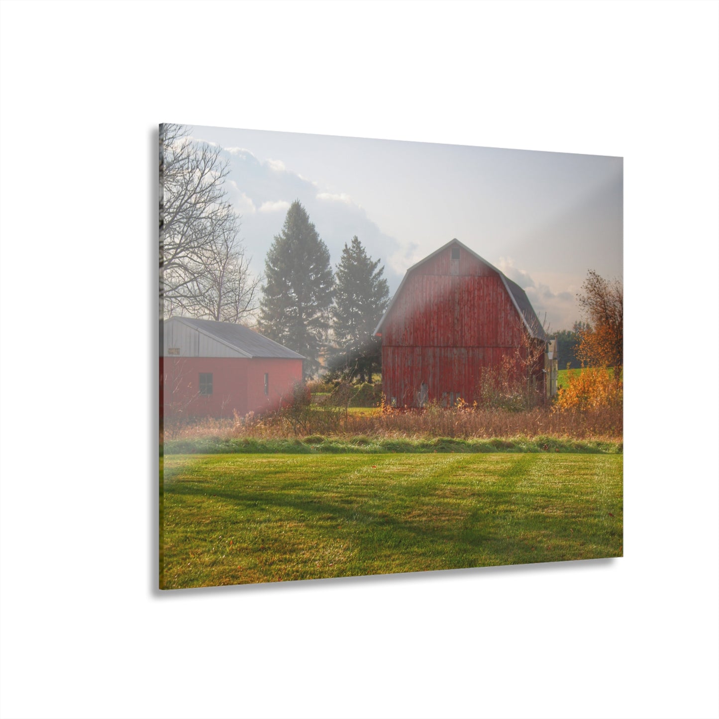 U R There Photography Invitational Drive Red Rustic Farmhouse Acrylic Wall Print