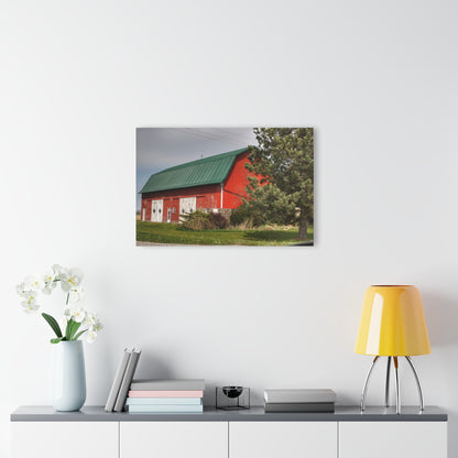 U R There Photography McAlpine Hidden Red Rustic Farmhouse Acrylic Wall Print