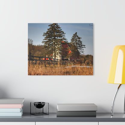 U R There Photography Blood Road Red I Rustic Farmhouse Acrylic Wall Print