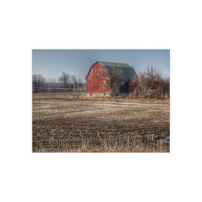 U R There Photography Bowers Road Goodland Red Rustic Farmhouse Decorative Ceramic Tile