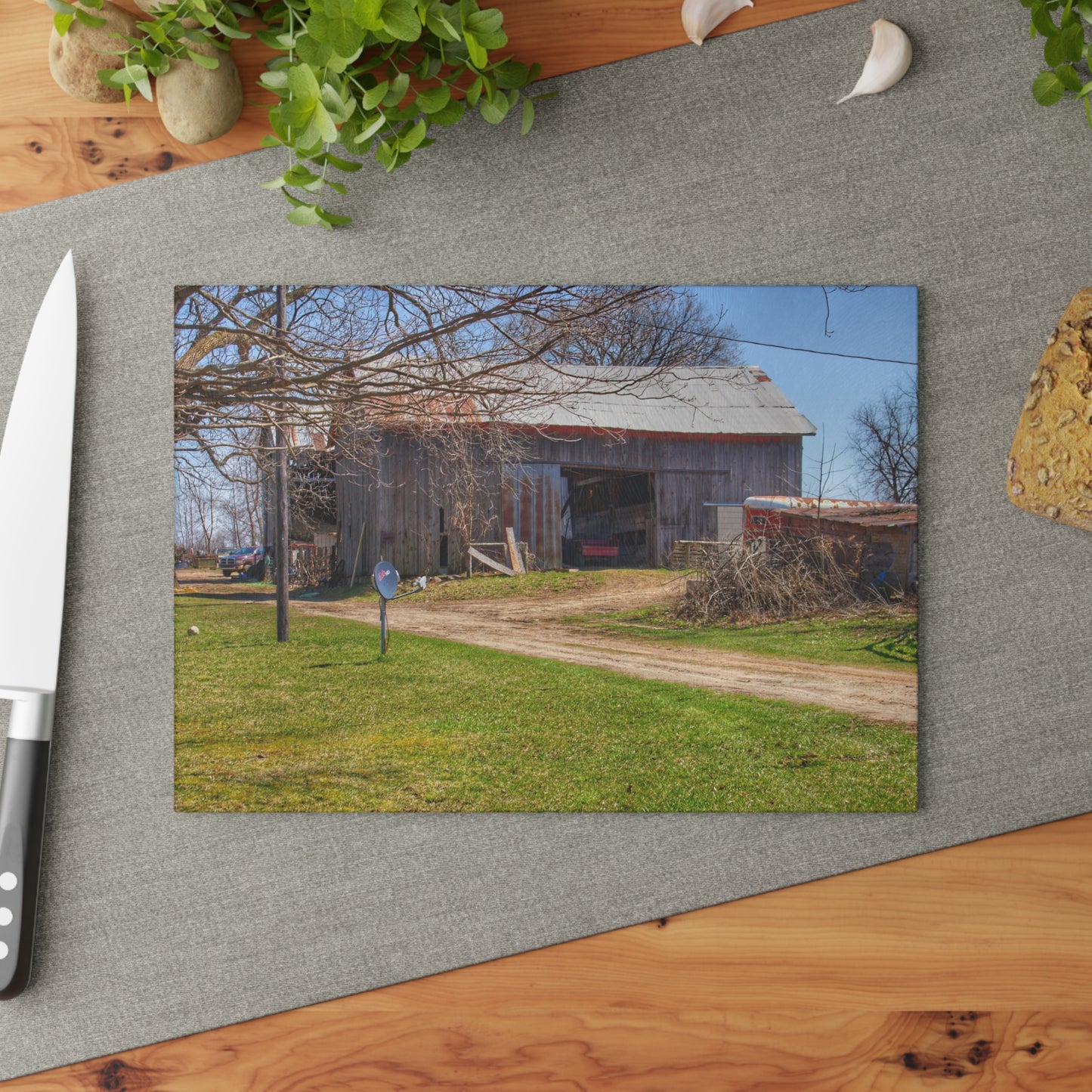 U R There Photography Lee Hill Greys Rustic Farmhouse Tempered-Glass Cutting Board
