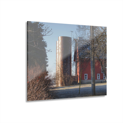 U R There Photography Newark Hidden Red Rustic Farmhouse Acrylic Wall Print