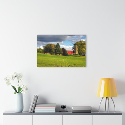 U R There Photography Columbiaville Road Red II Rustic Farmhouse Acrylic Wall Print