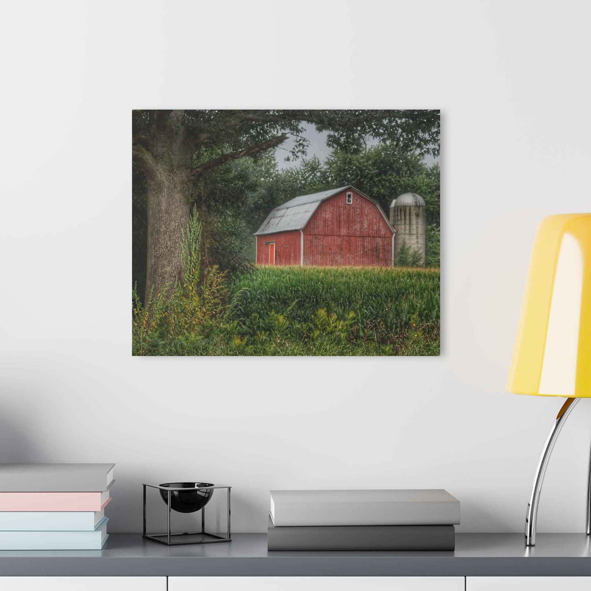 U R There Photography Mayville Lapeer Road Red Rustic Farmhouse Acrylic Wall Print