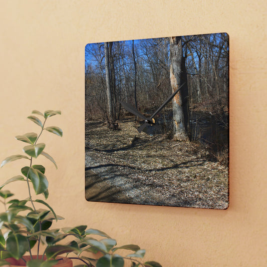 Rustic Farmhouse Wall Clock featuring Creekside Seating