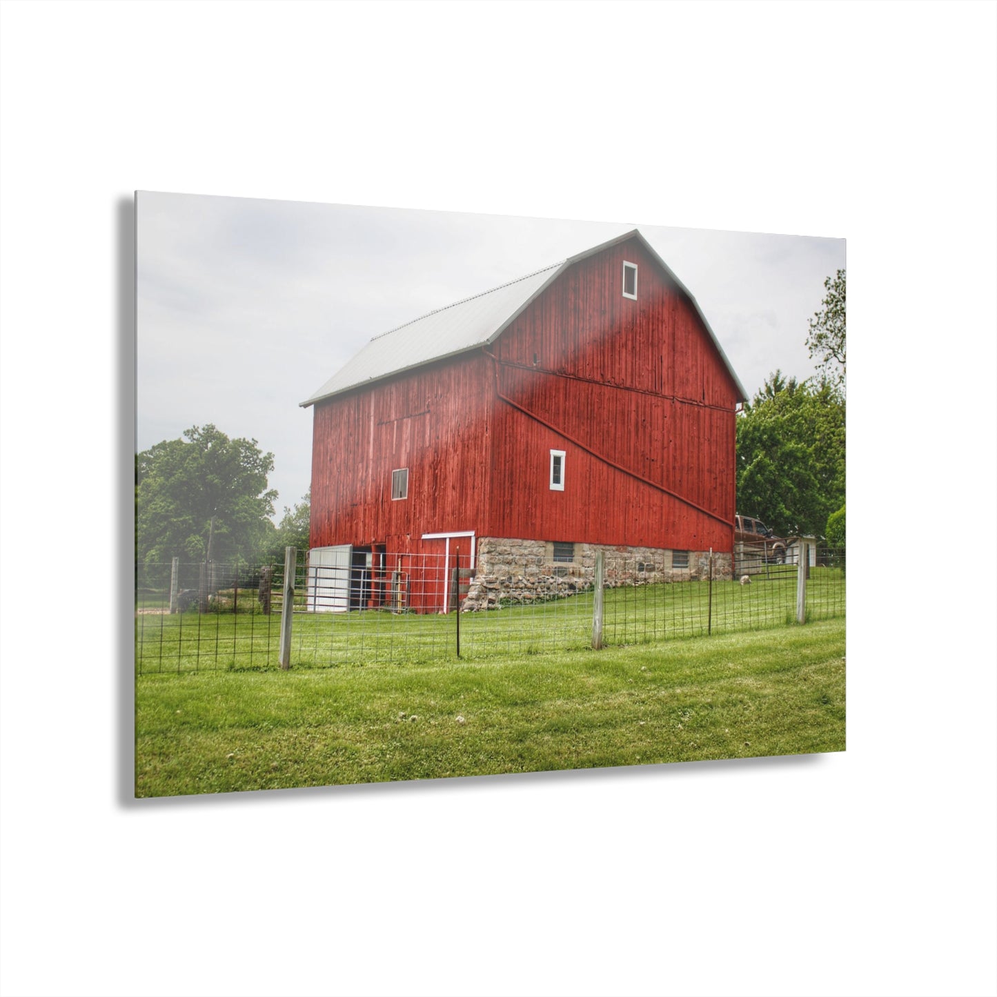 U R There Photography Elba Road Red II Rustic Farmhouse Acrylic Wall Print