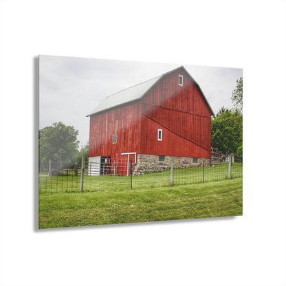 U R There Photography Elba Road Red II Rustic Farmhouse Acrylic Wall Print