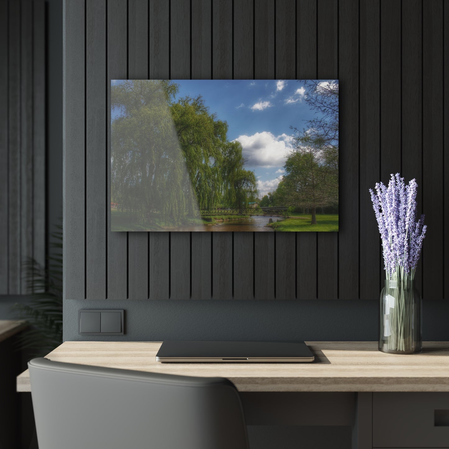 U R There Photography Cramton Park Bridge in Lapeer Rustic Farmhouse Acrylic Wall Print
