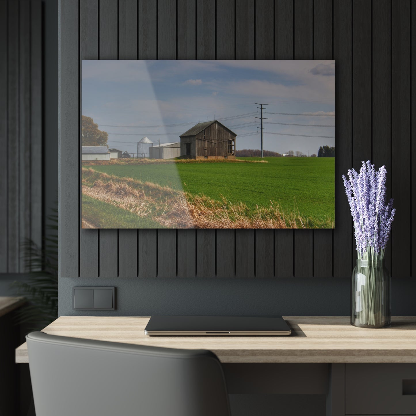 U R There Photography McAlpine Grey Rustic Farmhouse Acrylic Wall Print