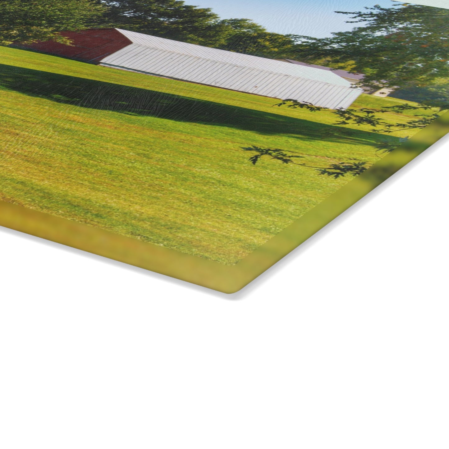 U R There Photography Lake Pleasant Road Hidden Quonset Rustic Farmhouse Tempered-Glass Cutting Board