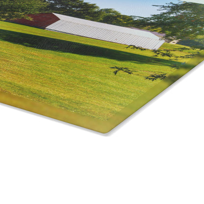 U R There Photography Lake Pleasant Road Hidden Quonset Rustic Farmhouse Tempered-Glass Cutting Board