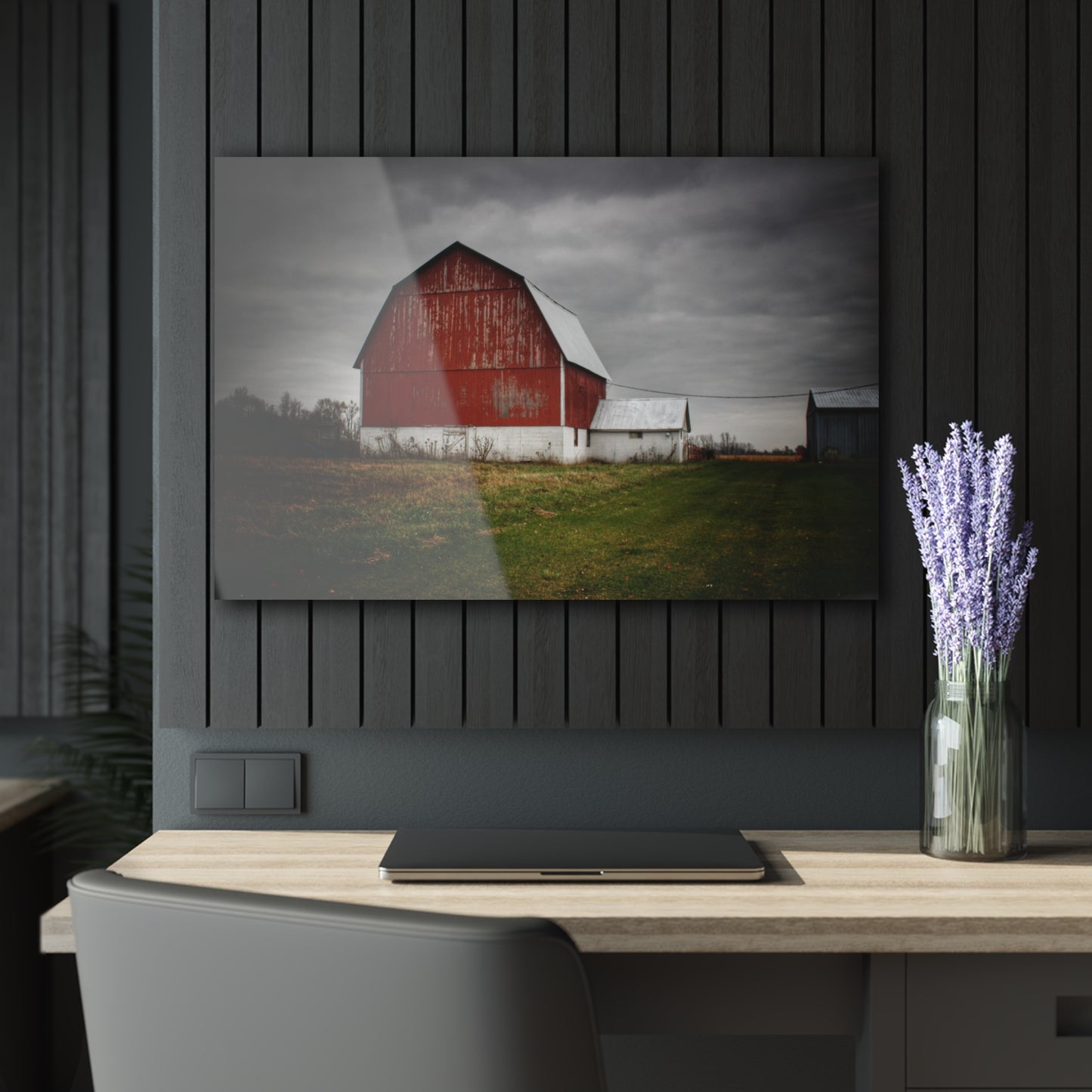 U R There Photography Mills Road Red II Rustic Farmhouse Acrylic Wall Print