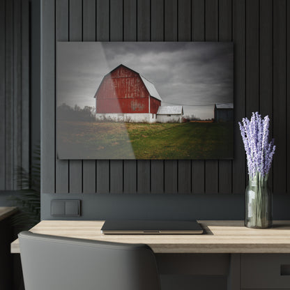 U R There Photography Mills Road Red II Rustic Farmhouse Acrylic Wall Print